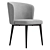 Contemporary Claude Fabric Dining Seating 3D model small image 2