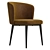 Contemporary Claude Fabric Dining Seating 3D model small image 3