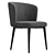 Contemporary Claude Fabric Dining Seating 3D model small image 5