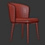 Contemporary Claude Fabric Dining Seating 3D model small image 7