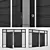 Corona Aluminium Door 50 Kit 3D model small image 3