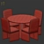 Elegant Pirouette Table & Rhodes Chair 3D model small image 5