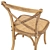 Modern Beige Chair: Cross Country 3D model small image 4