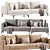 Corner Milan Sofa Set Unique 3D model small image 1