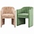 SC24 Loafer Velvet Seating Ensemble 3D model small image 3