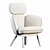 Modern Curved Bras Armchair Design 3D model small image 6