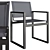 Modern Aegean Dining Armchair Set 3D model small image 1