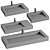 Badeloft Wall Mount Sinks Set 3D model small image 1