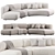 Modern Curved COSY Sofa Set 3D model small image 3