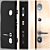 Metal Entry Door Camelia, Dual Locks 3D model small image 2