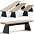 CRUSO JUNE Oak Bench Collection 3D model small image 1