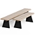 CRUSO JUNE Oak Bench Collection 3D model small image 2