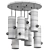 Obscura Cascading Chandelier Glass 3D model small image 3