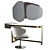 Elegant Bojy Vanity Table & Heron Mirror 3D model small image 1