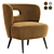  Faux Lambskin Mimi Chair 3D model small image 3