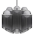 Elegant Celestial Chandelier: VRay Model 3D model small image 3