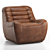Heirloom Sienna Leather Swivel Chair 3D model small image 1