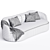 Modern Elegance PIA Sofa 3D model small image 3