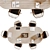 Modern Conference Table Set with Armchair 3D model small image 6