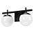 Milky Glass Ball Bathroom Light 3D model small image 1