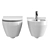 Elegant Cersanit Crea Oval Toilet 3D model small image 2