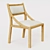 Seadrift Oak Upholstered Dining Chair 3D model small image 4