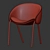 Elegant Velvet Dining Chair 3D model small image 5