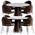 Modern Dining Set with Accessories 3D model small image 1