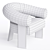 Elegant Celeste Accent Chair 3D Model 3D model small image 3