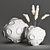 Fossilia Moonstone Vase Set 3D model small image 5
