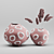 Fossilia Moonstone Vase Set 3D model small image 6