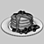 Golden Honey Pancakes 3D Model 3D model small image 6