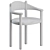 Sleek Gubi Daumiller Armchair 3D model small image 3