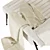 Elegant Kensington Armchair in Boucle Fabric 3D model small image 6