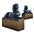 Majestic Egyptian Sphinx Lady Sculpture 3D model small image 1