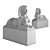 Majestic Egyptian Sphinx Lady Sculpture 3D model small image 6