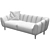 Kaza Bayton Sofa: Modern Comfort 3D model small image 5