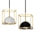 Elegant Marble Square Pendant 3D model small image 1