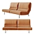 Cozy Two-Seater Lounge Sofa 3D model small image 1