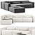 Modern Modular Sectional Sofa Set 3D model small image 3