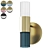 Elegant Brass Glass Wall Sconce 3D model small image 1