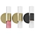 Elegant Brass Glass Wall Sconce 3D model small image 3