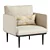 Stylish One-Seater Lounge Chair 3D model small image 1