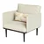 Stylish One-Seater Lounge Chair 3D model small image 2