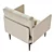 Stylish One-Seater Lounge Chair 3D model small image 3