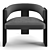 Elegant Trussardi Casa Fence Armchair 3D model small image 3