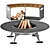 Compact BBQ Fireplace Kit 3D model small image 1