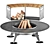 Compact BBQ Fireplace Kit 3D model small image 3