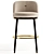 Hicks Bar Stool: Leather Comfort 3D model small image 3