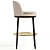 Hicks Bar Stool: Leather Comfort 3D model small image 4